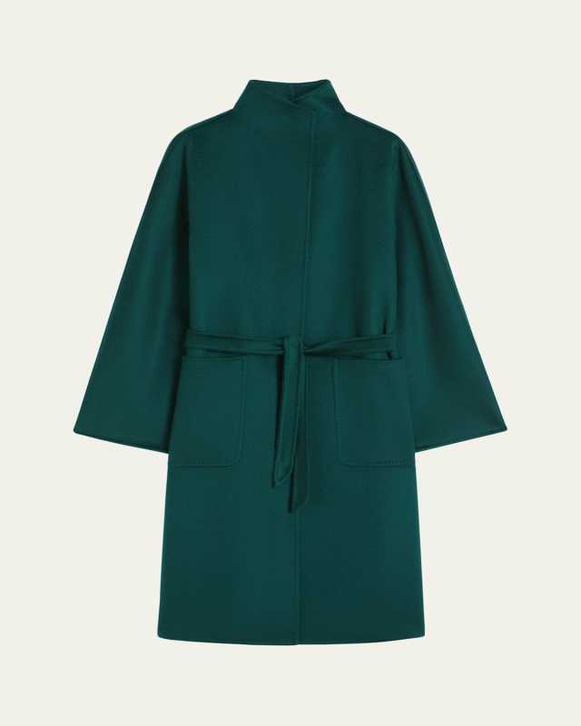 Lilia Cashmere Wrap Coat